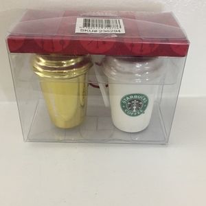 Starbucks Ornament Mini Travel Set of Two 2006 Cup